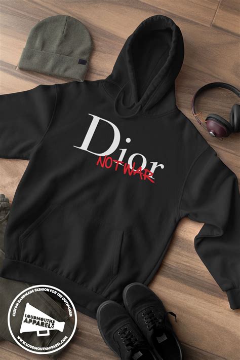 dior not war hoodie|Dior men's sweaters.